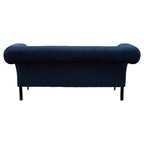 2 Seater Midnight Blue Velvet Sofa, Siena