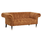 2 Seater Gold Velvet Sofa, Siena