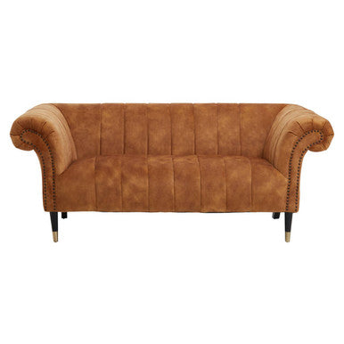 2 Seater Gold Velvet Sofa, Siena