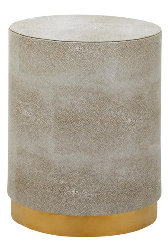 Shagreen Effect Round Stool | Cadio