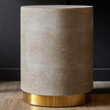Shagreen Effect Round Stool | Cadio