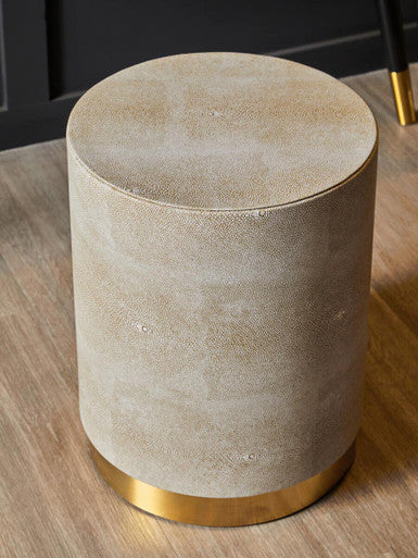 Shagreen Effect Round Stool | Cadio