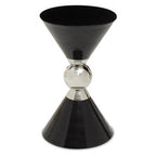 Jaipur Black and Silver Finish Hourglass Side Table