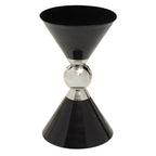 Jaipur Black and Silver Finish Hourglass Side Table