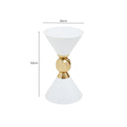 Jaipur White and Gold Finish Hourglass Side Table