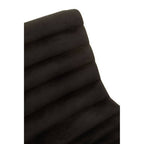 Vogue Black Velvet Channel Tufting Lounge Chair
