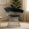 Vogue Black Velvet Chair with Silver Finish Frame