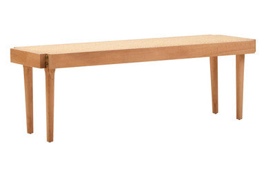 Natural Cane and Beech Wood Bench | Cebu