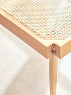 Natural Cane and Beech Wood Bench | Cebu