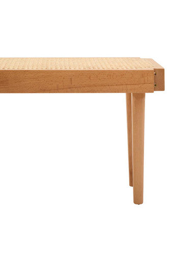 Natural Cane and Beech Wood Bench | Cebu