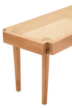 Natural Cane and Beech Wood Bench | Cebu