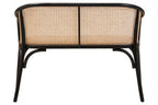 Natural Cane Bench with Black Beech Wood Frame | Cebu