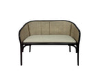 Natural Cane Bench with Black Beech Wood Frame | Cebu