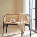 Natural Cane Bench with Black Beech Wood Frame | Cebu