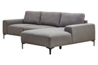 3 Seater Grey Fabric Right Chaise Sofa | Toulon