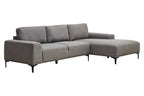 3 Seater Grey Fabric Right Chaise Sofa | Toulon