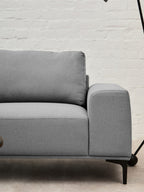 3 Seater Grey Fabric Left Chaise Sofa, Toulon