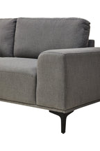 3 Seater Grey Fabric Left Chaise Sofa, Toulon