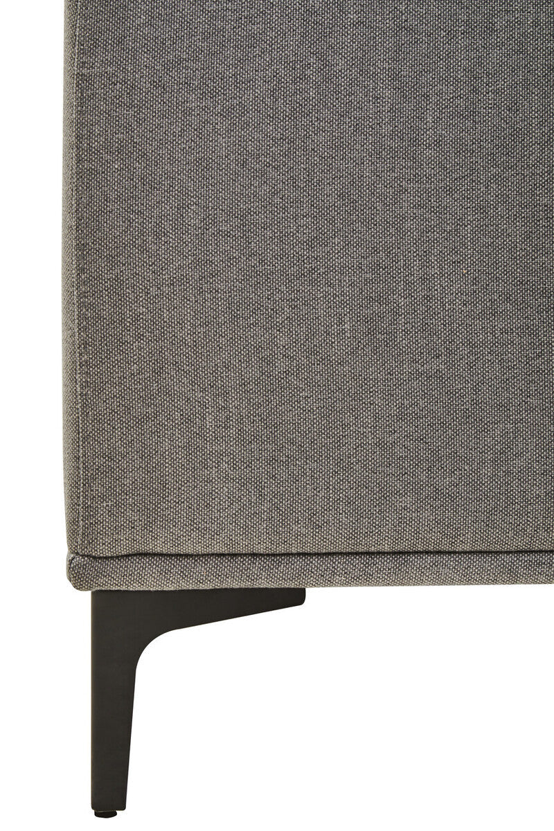 3 Seater Grey Fabric Left Chaise Sofa, Toulon