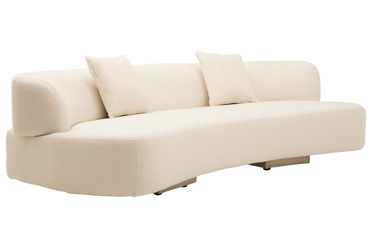 3 Seater Cream Linen Sofa, Ozzano