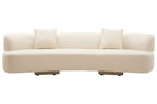 3 Seater Cream Linen Sofa | Ozzano