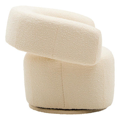 Beige textured ottoman on a white background