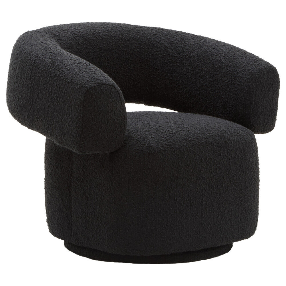 Black swivel chair on a white background