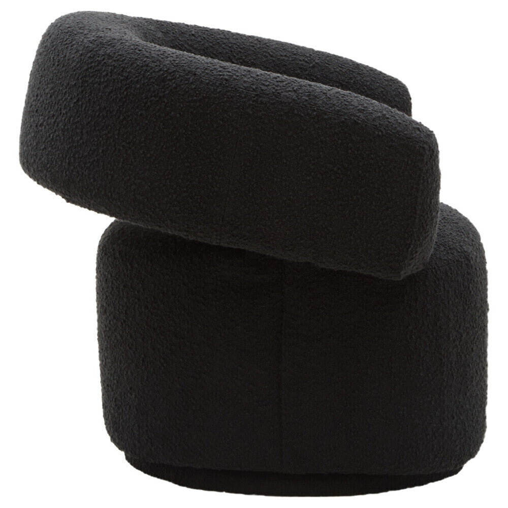 Two black fleece beanies stacked on a white background