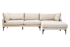 3 Seater Cream  Right Chaise Sofa, Comfee