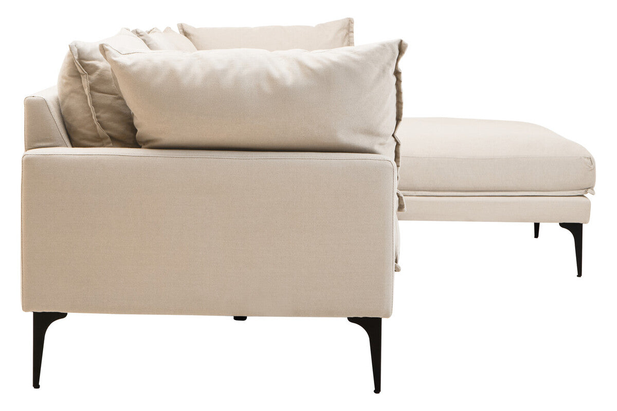 3 Seater Cream  Right Chaise Sofa, Comfee