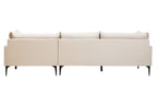 3 Seater Cream  Right Chaise Sofa, Comfee