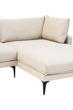 3 Seater Cream  Right Chaise Sofa, Comfee