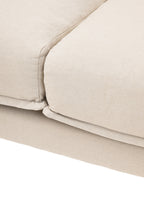 3 Seater Cream  Right Chaise Sofa, Comfee