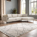 3 Seater Cream  Right Chaise Sofa, Comfee