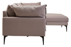 3 Seater Grey Right Chaise Sofa, Comfee