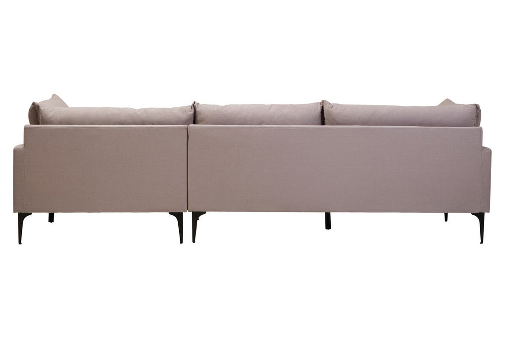 3 Seater Grey Right Chaise Sofa, Comfee