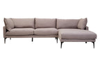 3 Seater Grey Right Chaise Sofa, Comfee