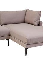 3 Seater Grey Right Chaise Sofa, Comfee