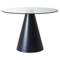 Azalea Clear Glass Round Large Dining Table