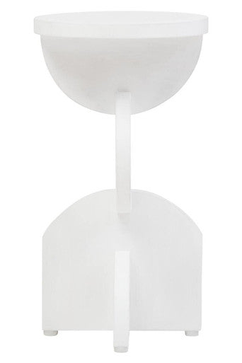 Walsa Whitewash Mango Wood Abstract Side Table