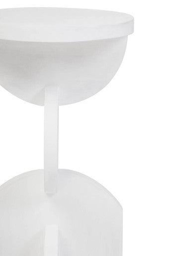 Walsa Whitewash Mango Wood Abstract Side Table