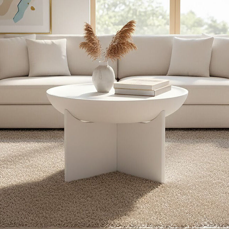 Walsa Whitewash Mango Wood Round Coffee Table
