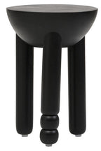 Walsa Black Finish Mango Wood Round Side Table