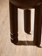 Walsa Black Finish Mango Wood Round Side Table
