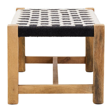 Black and White Jute Bench | Satna