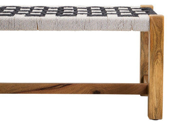 Black and White Jute Bench | Satna