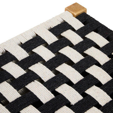 Black and White Jute Bench | Satna