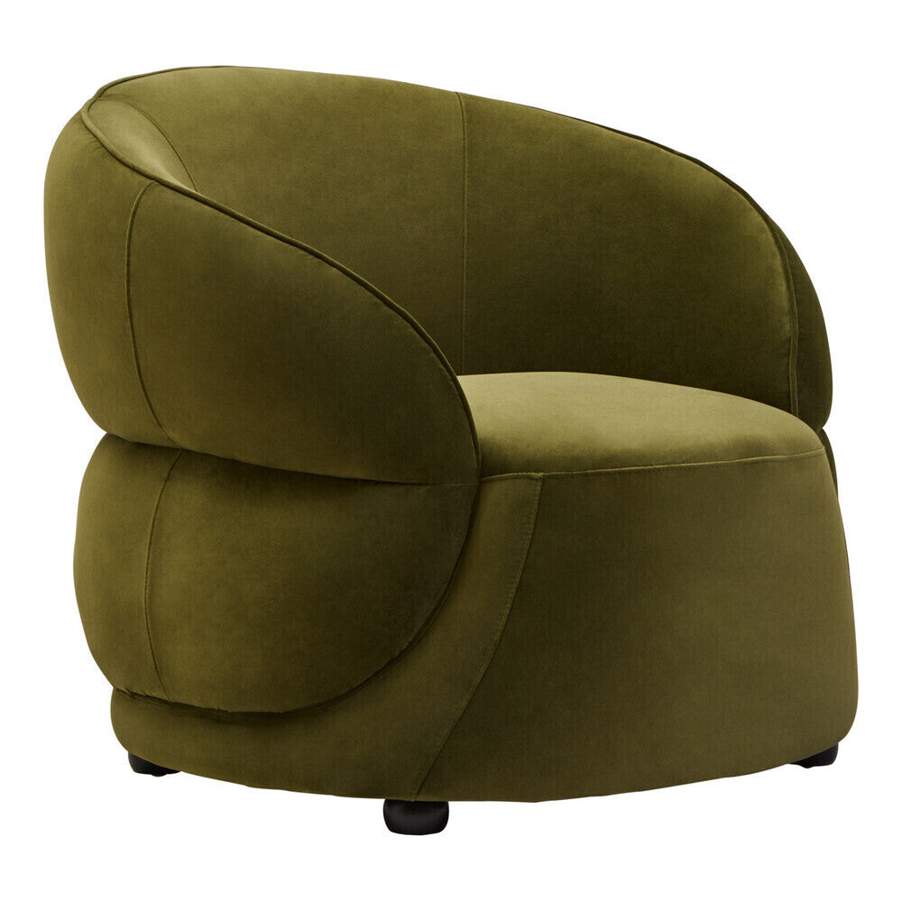 Green armchair on a white background