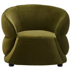 Darla Forest Green Curved Velvet Chair