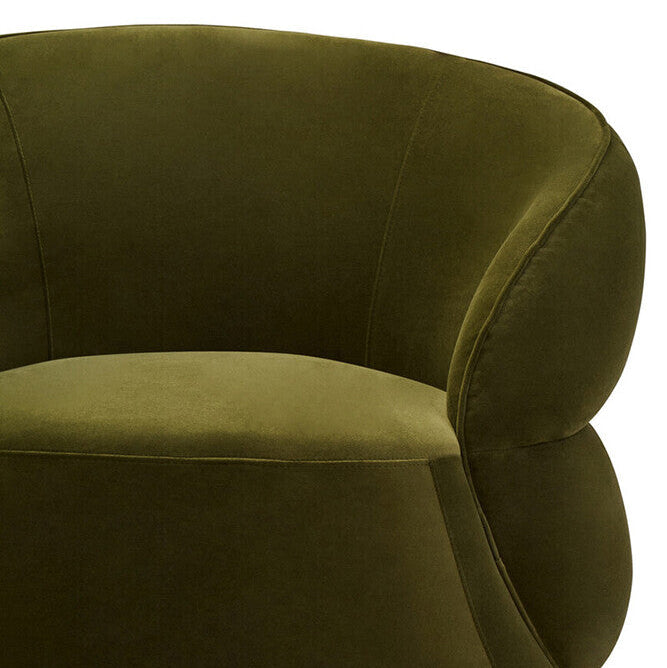 Green armchair on a white background